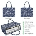 thumbnail image 2 of Large Capacity Tote Bag,Dark Blue Christmas Snowflake Pattern Handbag Fashion Luxury Tote Bag,15.7"x13"x 5.1" Inches,Laptop Compatible, 2 of 6