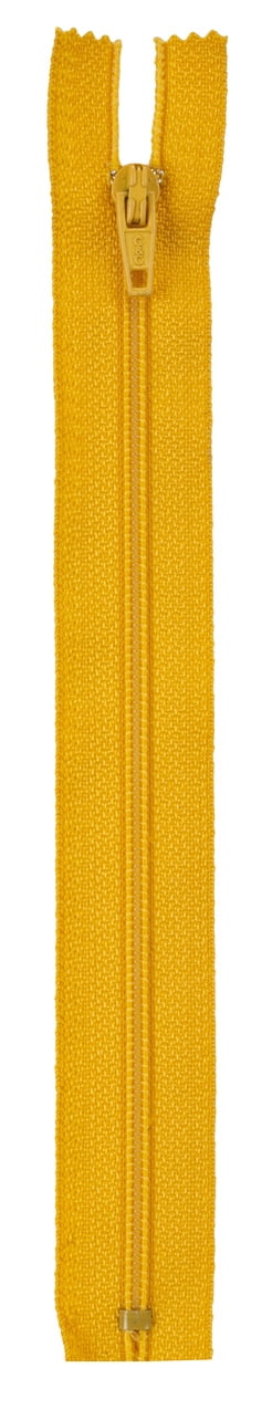 (2 pack) Coats & Clark Polyester 14" All Purpose Spark Gold Zipper, 1 Each