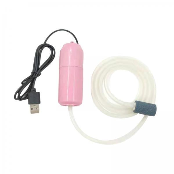 3 De Aire Para Acuario, Silenciosas, , Pequeñas, Portátiles, Ahorro De Energía Con Piedra De Aire Rosa