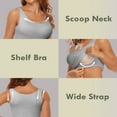 thumbnail image 3 of CHOK Camisoles à Soutien-Gorge Intégré pour Femmes, Bretelles Spaghetti Ajustables, Débardeur Sans Manches, Hauts d'Été, 3 of 5