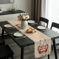thumbnail image 4 of Farmhouse Chicken Table Runner, Country Retro Farm Barn Eggs Wood Grain Washable Cotton-linen Table Runners Dining Kitchen Decoration for Everyday Home Wedding Party Decor, 13 x 108 Inch, 4 of 9