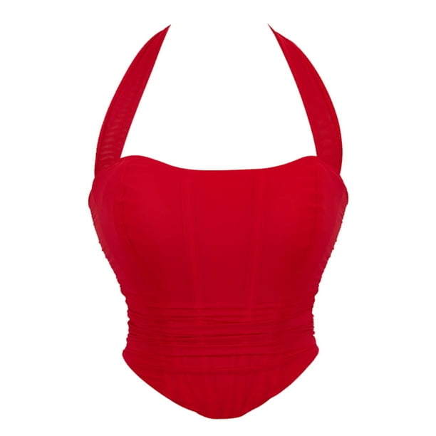 Top moldeador de cuerpo con soporte de pecho y cintura sellada para mujer, ropa moldeadora de poliéster para mujer
