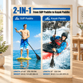 Adjustable Telescoping 2-in-1 SUP and Kayak Paddle, Aluminium Shaft ...