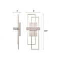 thumbnail image 2 of Merra 1-Light Brushed Nickel LED Wall Sconce with Geometric Metal Frame, 2 of 6