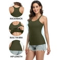thumbnail image 3 of Alove Women Racerback Tank Top Camisole Casual Athletic Undershirt with Shelf Bra, 3 of 7