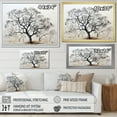 thumbnail image 4 of Designart "Oak Trees In Black And White III" Tree Oak Floater Framed Canvas Prints, 4 of 5