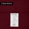 thumbnail image 6 of ROYALE Burgundy Duvet Cover Queen Size - Washed Duvet Cover Set, 3 Piece Double Brushed Duvet Covers with Button Closure - 1 Duvet Cover 90x90 inches and 2 Pillow Shams - Comforter Cover, 6 of 8
