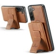 thumbnail image 2 of Case for Samsung Galaxy S22, Detachable Magnetic Wallet Credit Card Cash Slot Case Support Wireless Charging Functional Stand Compatible with MagSafe Cover For Samsung Galaxy S22,Brown, 2 of 12