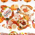thumbnail image 4 of HOWAF 97Pcs Happy Thanksgiving Party Supplies Disposable Dinnerware, Turkey Maple Leaf Themed Plate, Cup, Napkin, Cutlery, Tablecloth for Thanksgiving Table Decoration Tableware, Serves 24 Guests, 4 of 7