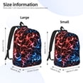 thumbnail image 2 of Bingfone Red And Blue Lightning Print Canvas College Laptop Backpack, Large Capacity Lightweight College Bookbag Casual Daypack-Small, 2 of 5