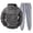 Gray, variant on Men Tracksuit 2 Piece Outfit Sweat Suits Set Casual Half Zip Pullover Soft Fleece Hoodie & Jogger Sweatpants Black L