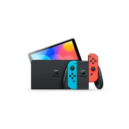 Nintendo Switch – OLED Model + Super Mario Bros. Wonder Bundle - Red and Blue