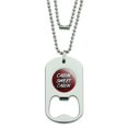 thumbnail image 1 of Cabin Sweet Cabin Red Plaid Military Dog Tag Bottle Opener Pendant, 1 of 3