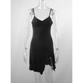 thumbnail image 1 of Minivestido Sexy sin mangas para mujer, ropa de calle con tirantes, Espalda descubierta, pliegues, ceñido al cuerpo, vestido negro dividido, vestidos elegantes de fiesta, 1 of 5
