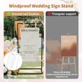 thumbnail image 5 of Welcome Sign Stand for Wedding - Adjustable Heavy Duty Easel w/Design Bundle & Leather Straps, Wedding Sign Stand for Welcome Signs, Seating Charts Display (Black), 5 of 6
