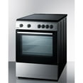 thumbnail image 3 of 24" wide smooth top electric range in slide-in style, with stainless steel manifold, storage drawer, and large oven window, 3 of 5