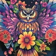 thumbnail image 6 of Orinice Owl Wings Flowers Round Table Cover Stain Resistant Washable Indoor Outdoor Tablecloth Kitchen Dining Wedding Parties 100% Polyester Fiber 46-50, 6 of 8