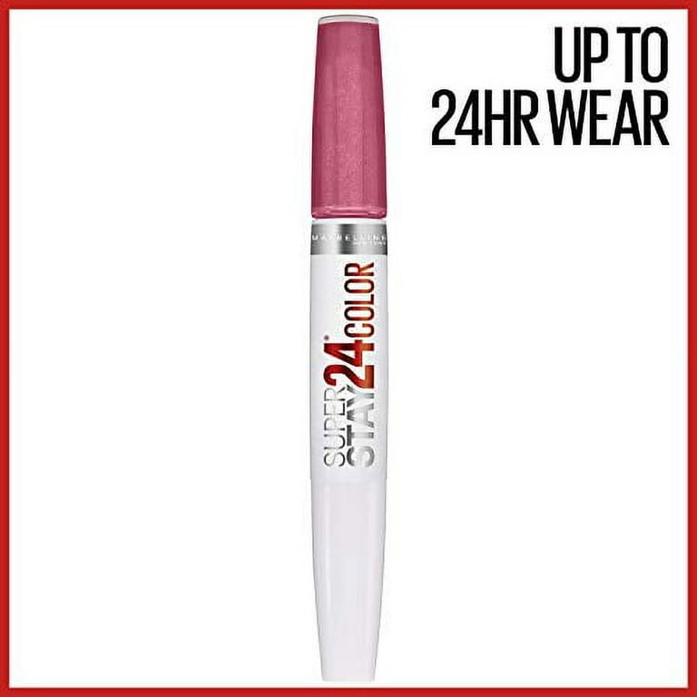 Maybelline Super Stay 24, 2-Step Liquid Lipstick, Long Lasting Highly  Pigmented Color with Moisturizing Balm, Very Cranberry, Ruby Red, 1 oz