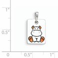 thumbnail image 2 of Sterling Silver Enamel Hippo Pendant QC7940 (mm x mm), 2 of 2