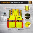 thumbnail image 3 of TR Industrial 3M Safety Vest with Pockets and Zipper, Class 2, 3 of 5