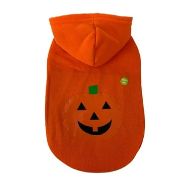 Halloween Light-Up Hoodie - Pumpkin Pet Costume, Pet Cosplay Outfits, Funny Pet Costumes - (X-Small)