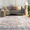 thumbnail image 6 of nuLOOM Mae Tribal Motif Machine Washable Peach 8' Modern Square Rug, 6 of 9
