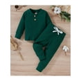 thumbnail image 2 of Licupiee Toddler Baby Boy Fall Winter Clothes 2T 3T 4T 5T Outfits Long Sleeve Knitted Cotton Tops Pants Clothes Set, 2 of 6