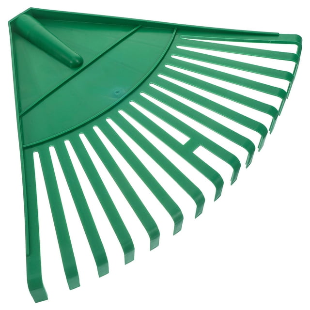 Rastrillo de hojas de plástico de 2 piezas: quitahierbas con agujas de pino, cabezal recolector de hojas para limpieza de jardines y césped, herramienta de mantenimiento de otoño.
