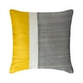 thumbnail image 6 of The HomeCentric Cushion Cover For Couch, Decorative Yellow & Grey Pack of 2, 14x14 inch (35x35 cm) Pillow Covers, Silk Color Block Throw Pillows For Sofa, Patchwork Modern - Splendour Yellow, 6 of 10