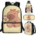 thumbnail image 7 of Yuyamidu Capabara Backpack and Lunch Box Set 4 Piece Primary School Bookbag 4th Grade with Lunch Bag Pencil Bag Water Bottle Cover Cute Yellow Kids School Bag for Girls Book Bags Age 6-8/8-10, 7 of 7