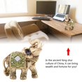 thumbnail image 6 of Lucky Feng Shui Green Elephant Statue Sculpture Wealth Figurine Gift Home Decoration（L）, 6 of 8