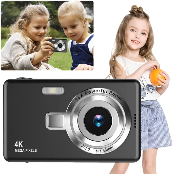 GJX 2026 New 4K Hd 1080P Digital Camera Anti-Shake Autofocus Vlogging Camera 96Mp Portable Vlogging Camera 16X Zoom for Kid Adult Photography