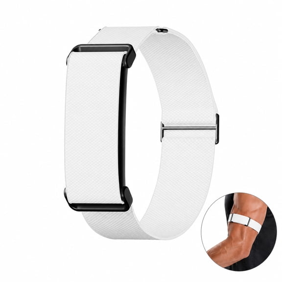 Dteck Nylon Band for Google Fitbit Air, Adjustable tretchy Arm Strap Replacement Sport Armband,White