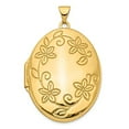 thumbnail image 4 of 14K Yellow Gold 33mm Oval Locket Pendant, 4 of 7
