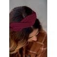 thumbnail image 3 of LinYooLi 3 Packs Twisted Headbands for Women Non Slip Wide Pleated Head Bands Wide Fashion Hairbands Black Wine White Headband Hair Hoops Accessories, 3 of 7