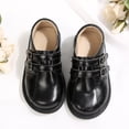 thumbnail image 6 of Rexoro Girls School Loafers Premium PU Leather Double Buckle Wedding Flats Dress, 6 of 7