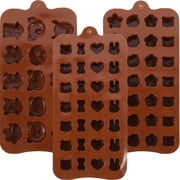 3 Pcs Chocolate Mold for Molds Cookie Silicone Tasty Bites Pudding Fruit Candy Letter