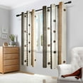 thumbnail image 2 of Yayeee Window Curtains Set of 2 for Living Room Light Filtering 63"x42", Beige Abstract Dots, 2 of 7