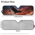 thumbnail image 5 of HUIACONG US Flag Eagle Windshield Sun Shade for 1997-2018 Jeep Wrangler TJ JK JKU, Sunshades Heat Shield, Aluminum Foil Triple Laminate Structure, Silver, 5 of 6