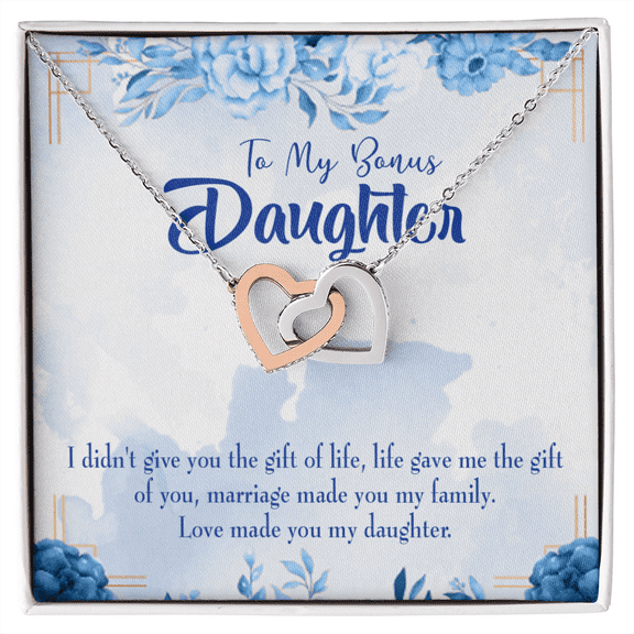 To My Daughter Bonus Daughter Inseparable Necklace