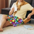 thumbnail image 3 of Wukai Colorful Easter Eggs1 Men’s Short Pajama Pants With Pockets Soft Sleep Pj Shorts for Men-Large, 3 of 6