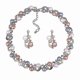 thumbnail image 1 of Hmwy-artificial Pearl Set Alloy Crystal Necklace Earrings For Ceremony, 1 of 2