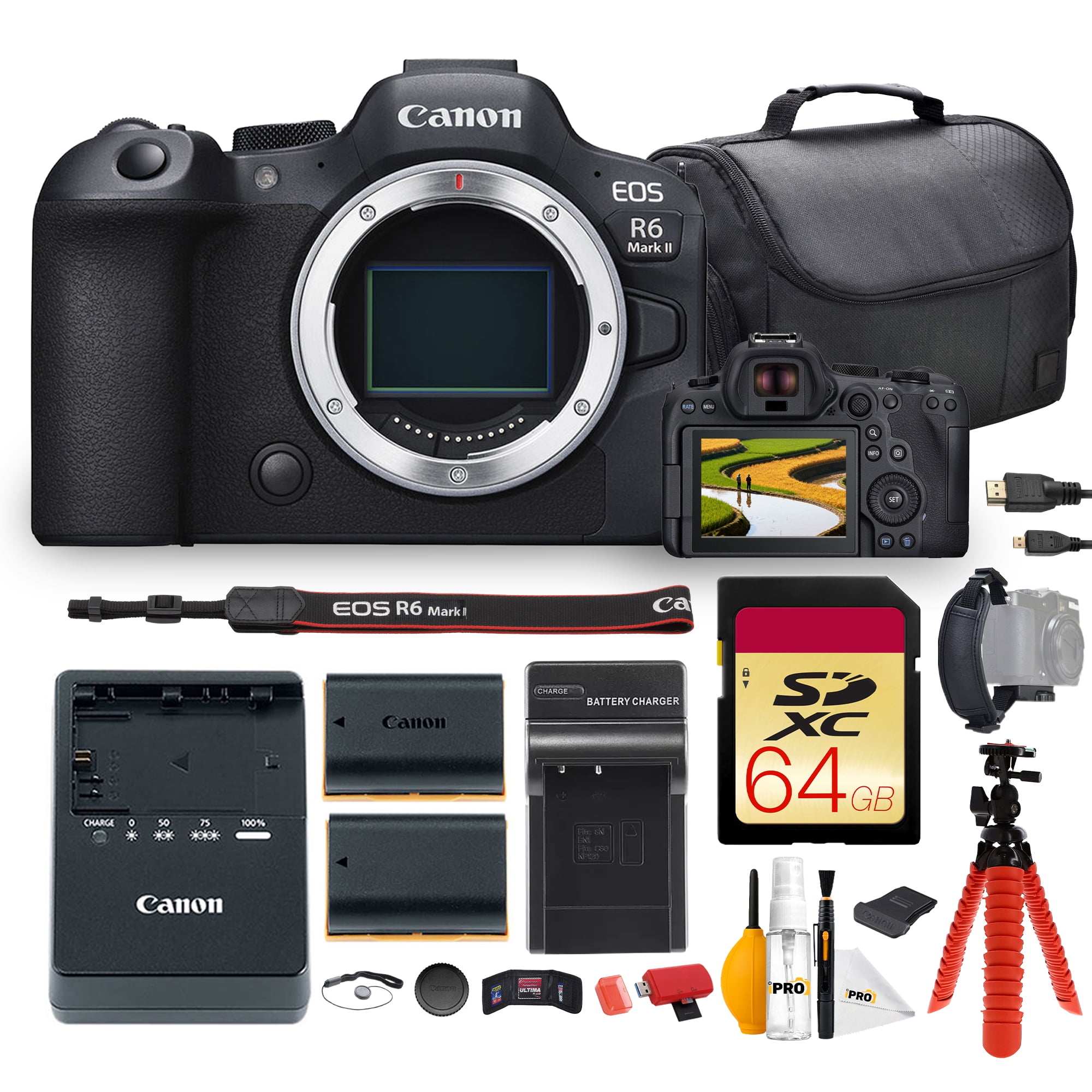 Canon EOS R6 Camera, 4K Video, Full-Frame CMOS, DIGIC X, Dual SD