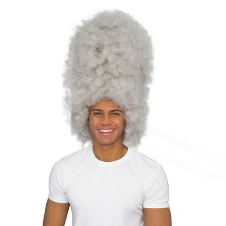 Adult Afro Costume Accessory WHITE Deluxe Wig