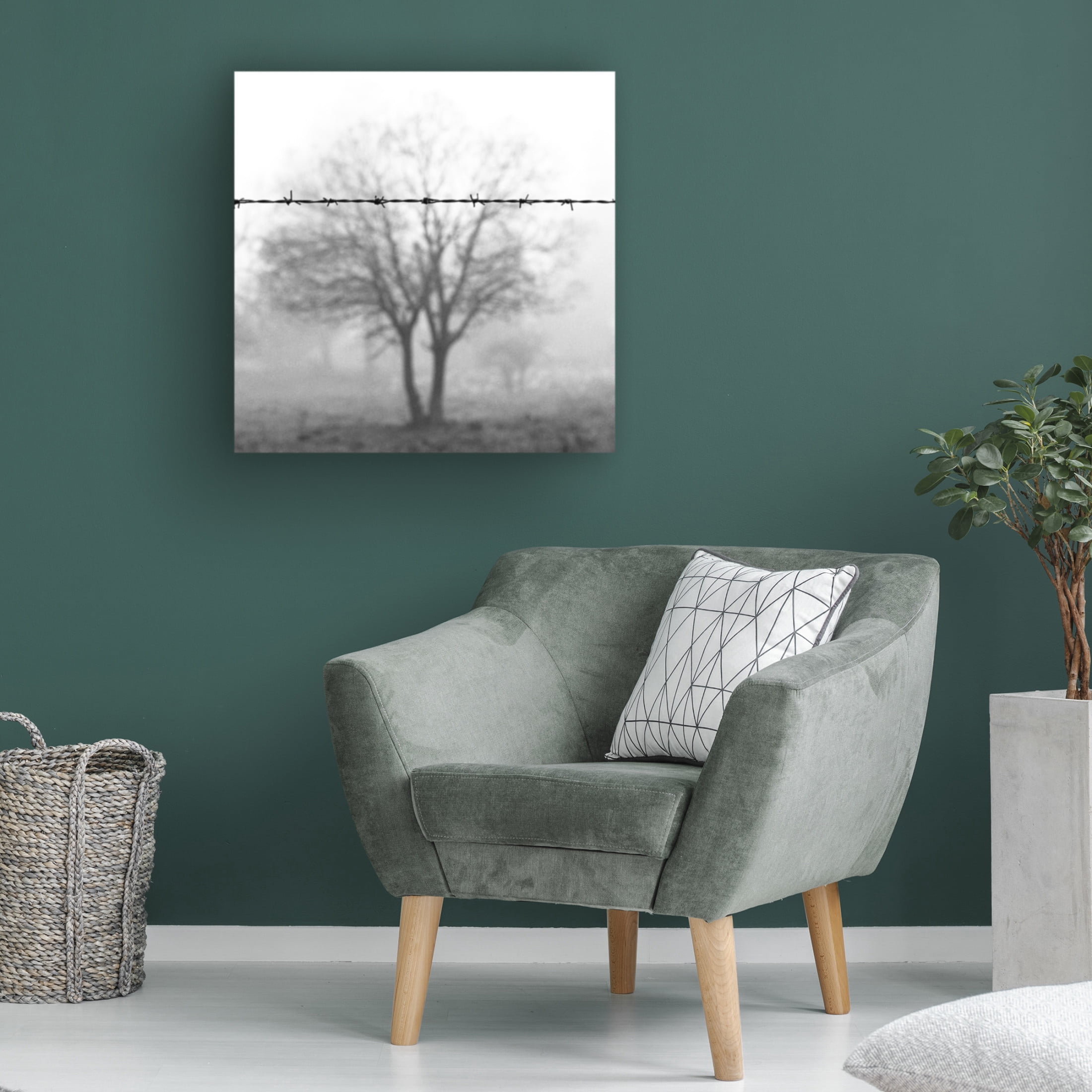 Canvas Wall Art - Wagdi Kala 'Goodbye Cruel World' Wall Art for Living Room, Bedroom, or Office D?cor by Trademark Fine Art - 35 x 35 Inches
