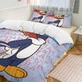 thumbnail image 6 of Duvet Cover Bedding Set Cartoon Print Soft Quilt Cover 3 Pieces, 1 Comforter Cover & 2 Pillowcases for Kids Teens Boys Girls Room Decor 90"x90", 6 of 8