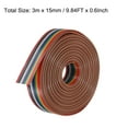 thumbnail image 2 of Unique Bargains 2 Pcs 12 Pin Flat Rainbow Ribbon Cable 9.84FT 1.27mm Pitch Breadboard Jumper Wires, 2 of 4