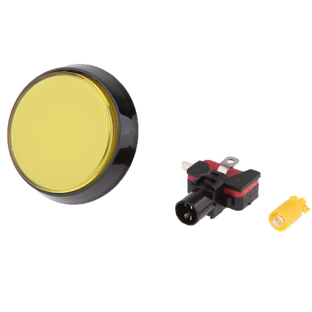 60mm Illuminated Self-Reset Push Button w/ LED Light for Arcade Video Game 