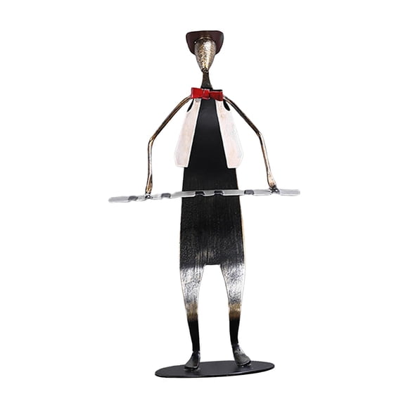Estatua de Iron Music Man, modelo de adorno de escritorio, figura de jugador de instrumentos musicales Pianista