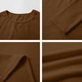 thumbnail image 7 of HLKJKLS Long Sleeve Shirts For Women Crew Neck Long Sleeve Light Fleece Basic T Shirt Delongs Casual Comfortable Brown S-3Xl, 7 of 7